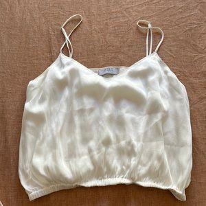 Reset ivory / white silky tank